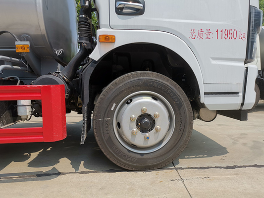 Φορτηγό 8,5 CBM Wheelbase 3800mm μεταφορών πετρελαίου μηχανών diesel 170 HP